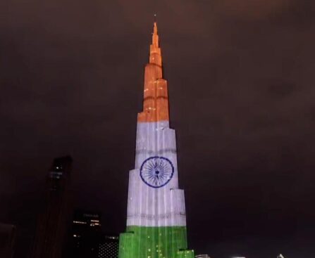 Burj Khalifa Indian Flag Display